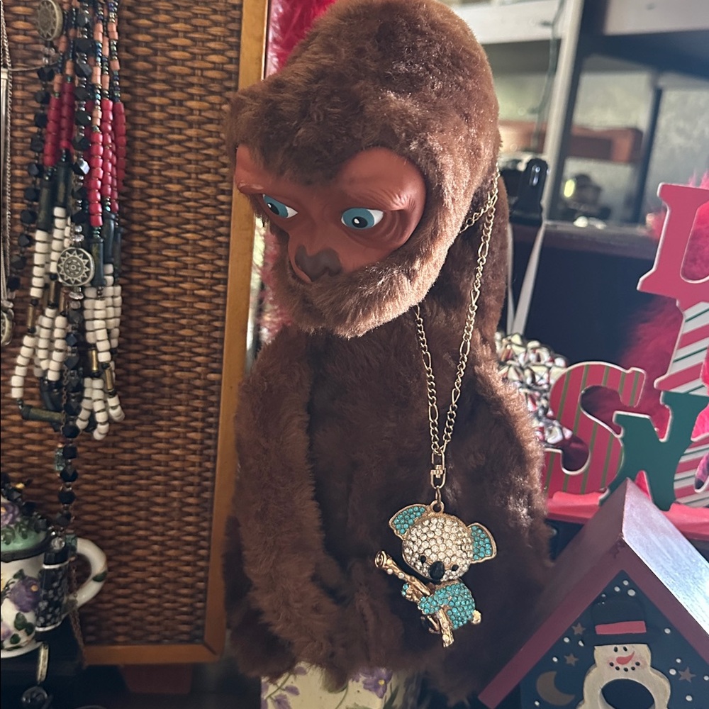 Betsey Johnson Koala Rhinestone Necklace Or Bag Charm - Picture 3 of 6